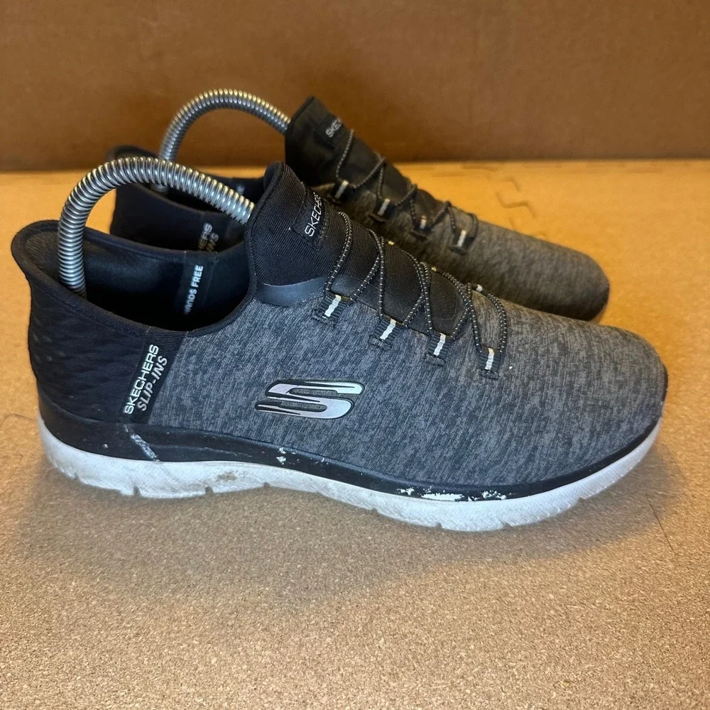 Skechers Hands Free Slip-ins Summits Diamond Dream Black Grey Wide Fit 149937W 8